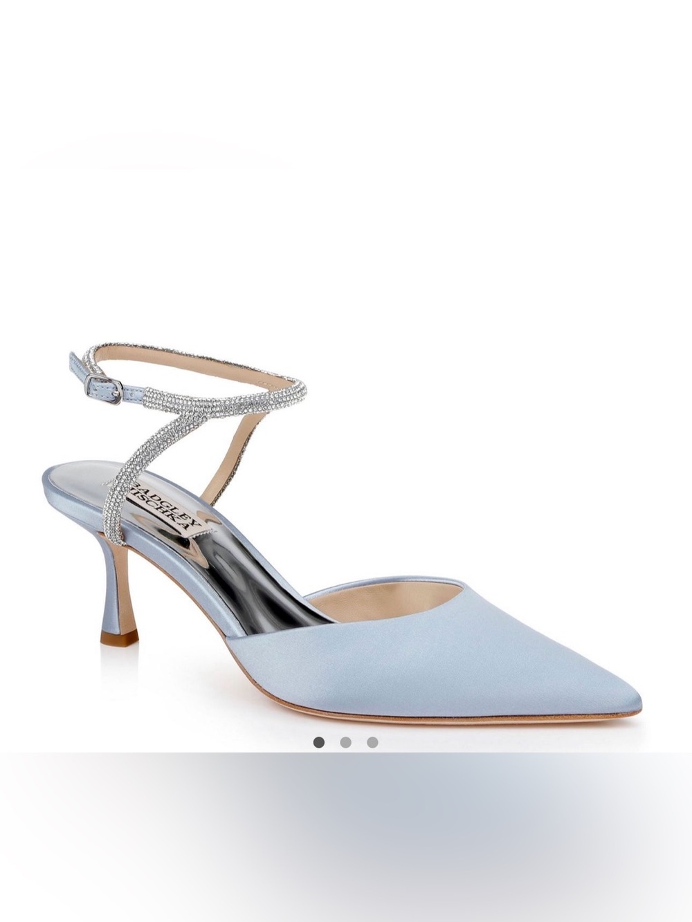 Badgley Mischka Autumn Satin Kitten heels size 10